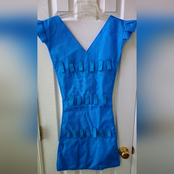 Jewelry Organizer-Little Blue Dress Hanging Double Sided - Picture 2 of 3